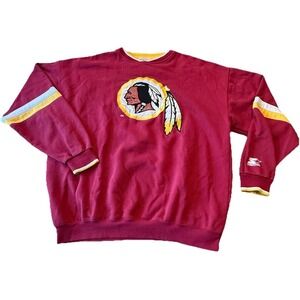 Vintage Washington Redskins Starter Pro Line Fleece Crewneck Sweatshirt XL